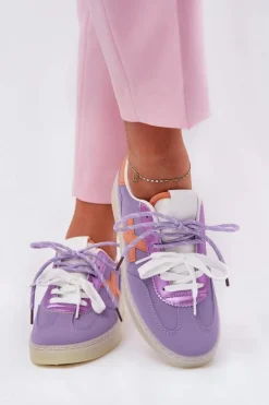 Niskie Buty Sportowe Damskie Fioletowe Zelevelis