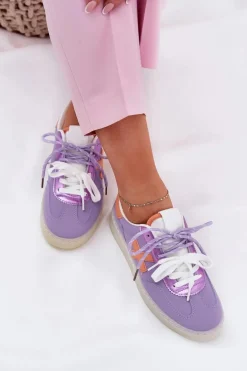 Niskie Buty Sportowe Damskie Fioletowe Zelevelis