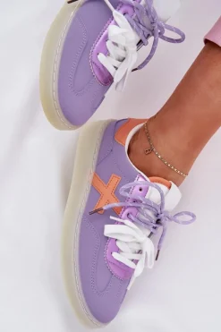 Niskie Buty Sportowe Damskie Fioletowe Zelevelis