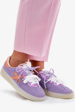 Niskie Buty Sportowe Damskie Fioletowe Zelevelis