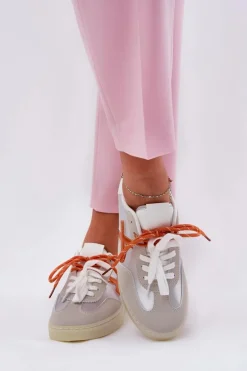 Niskie Buty Sportowe Damskie Srebrne Zelevelis