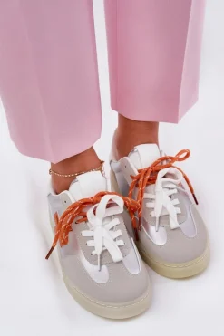 Niskie Buty Sportowe Damskie Srebrne Zelevelis