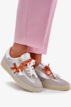 Niskie Buty Sportowe Damskie Srebrne Zelevelis