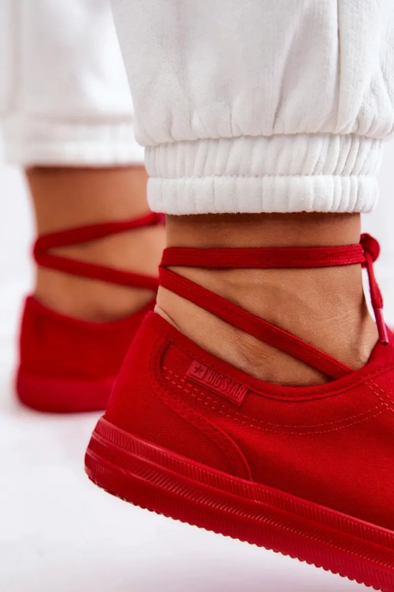 Niskie Damskie Tenisówki Big Star JJ274068 Czerwone