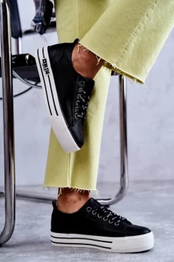 Niskie Damskie Trampki Big Star KK274015 Czarne