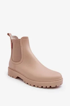 Niskie Kalosze Damskie Beżowe Birella