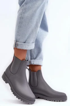 Niskie Kalosze Damskie Szare Birella