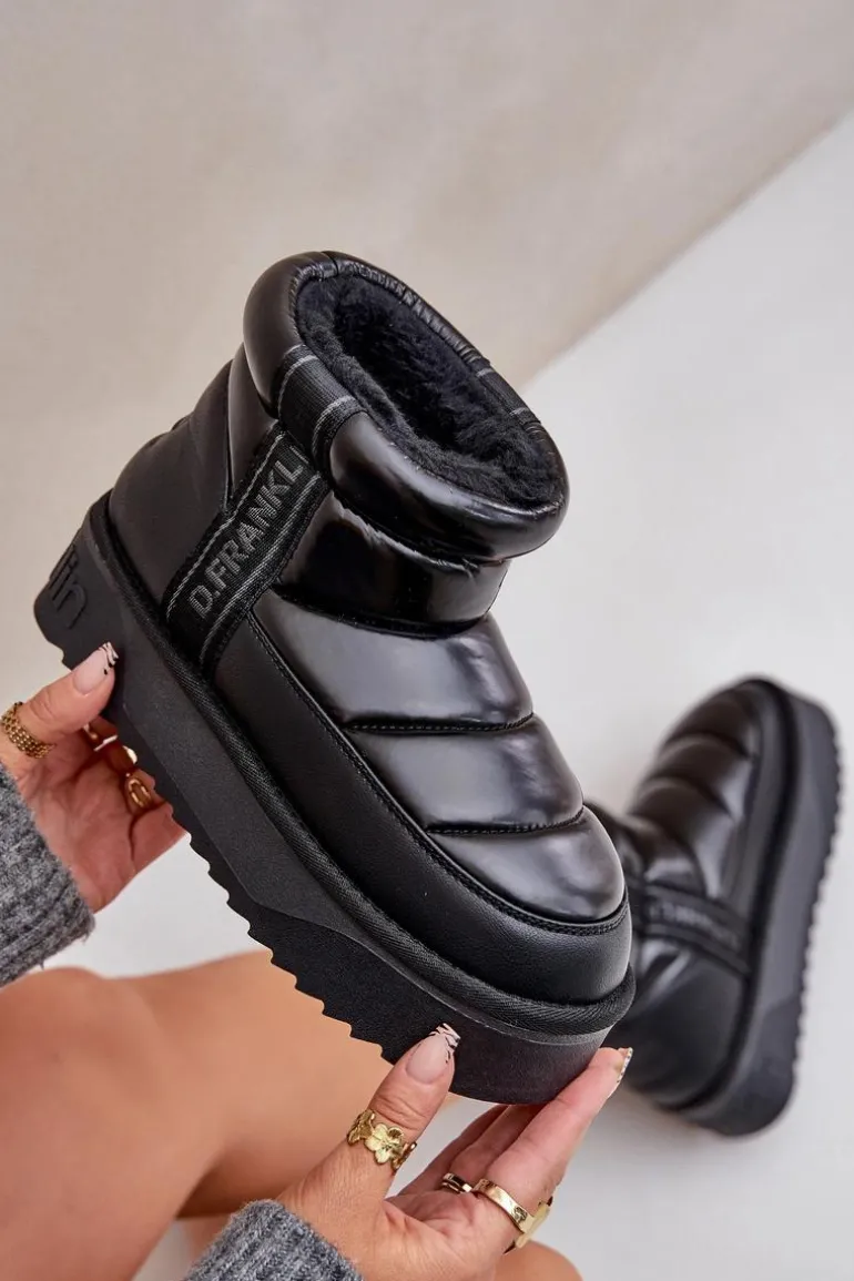 Niskie Śniegowce Na Grubej Podeszwie D.Franklin DFSH371011 Czarne