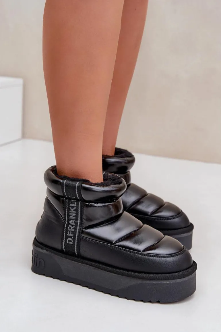 Niskie Śniegowce Na Grubej Podeszwie D.Franklin DFSH371011 Czarne