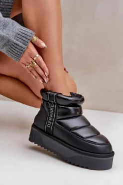 Niskie Śniegowce Na Grubej Podeszwie D.Franklin DFSH371011 Czarne