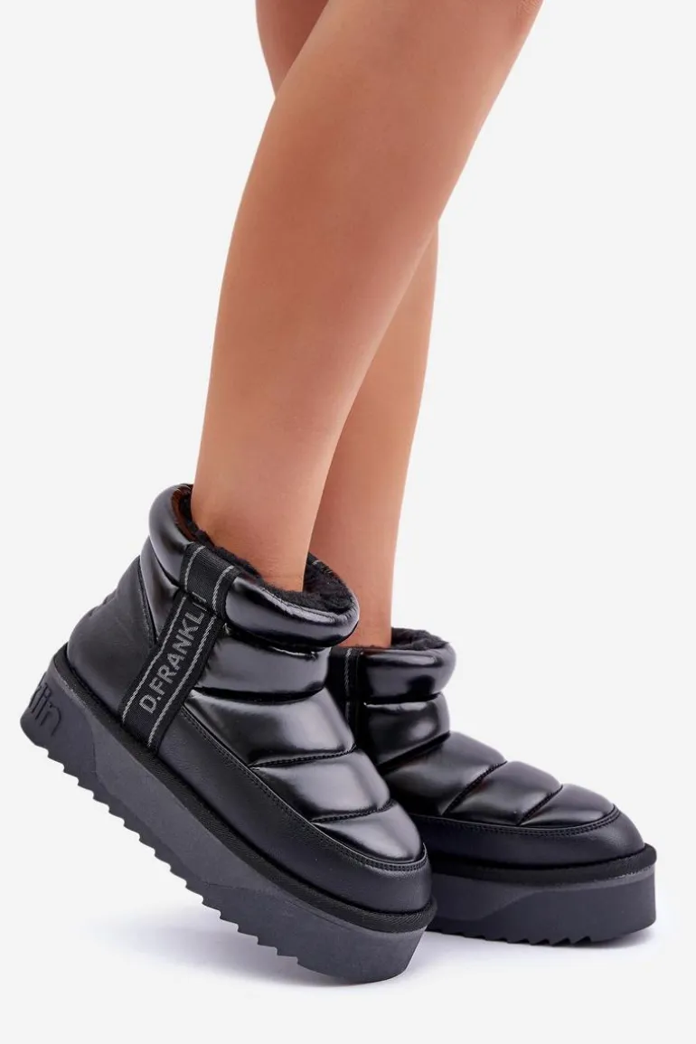 Niskie Śniegowce Na Grubej Podeszwie D.Franklin DFSH371011 Czarne