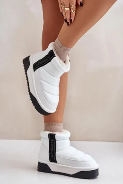 Niskie Śniegowce Na Grubej Podeszwie D.Franklin DFSH371011 Białe