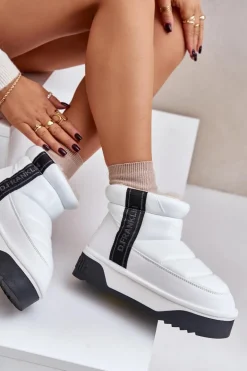 Niskie Śniegowce Na Grubej Podeszwie D.Franklin DFSH371011 Białe