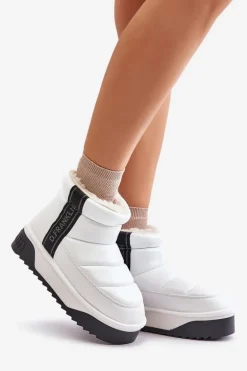 Niskie Śniegowce Na Grubej Podeszwie D.Franklin DFSH371011 Białe