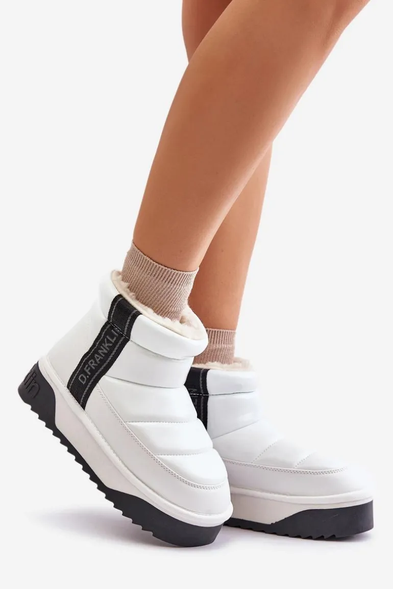 Niskie Śniegowce Na Grubej Podeszwie D.Franklin DFSH371011 Białe
