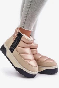Niskie Śniegowce Na Grubej Podeszwie D.Franklin DFSH371010 Beżowe