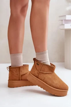 Niskie Śniegowce Na Platformie Big Star OO274A098 Camel