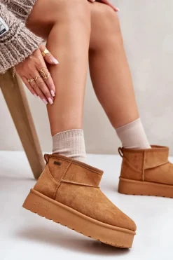 Niskie Śniegowce Na Platformie Big Star OO274A098 Camel