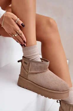 Niskie Śniegowce Na Platformie Big Star OO274A100 Beżowe