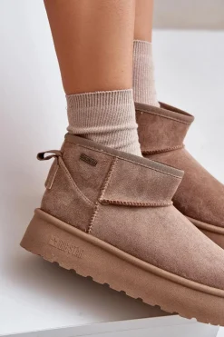 Niskie Śniegowce Na Platformie Big Star OO274A100 Beżowe