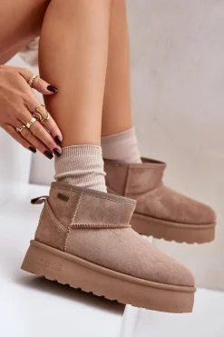 Niskie Śniegowce Na Platformie Big Star OO274A100 Beżowe