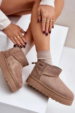 Niskie Śniegowce Na Platformie Big Star OO274A100 Beżowe