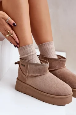 Niskie Śniegowce Na Platformie Big Star OO274A100 Beżowe