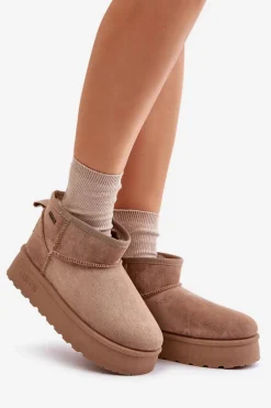 Niskie Śniegowce Na Platformie Big Star OO274A100 Beżowe