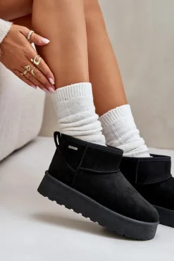 Niskie Śniegowce Na Platformie Big Star OO274A099 Czarne