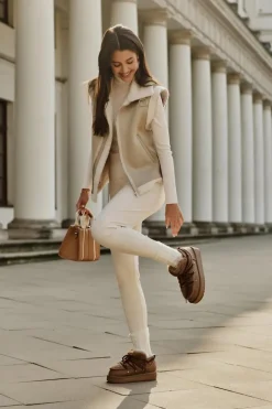 Niskie Śniegowce Na Platformie Z Futerkiem D.Franklin DFSH370011 Brązowe