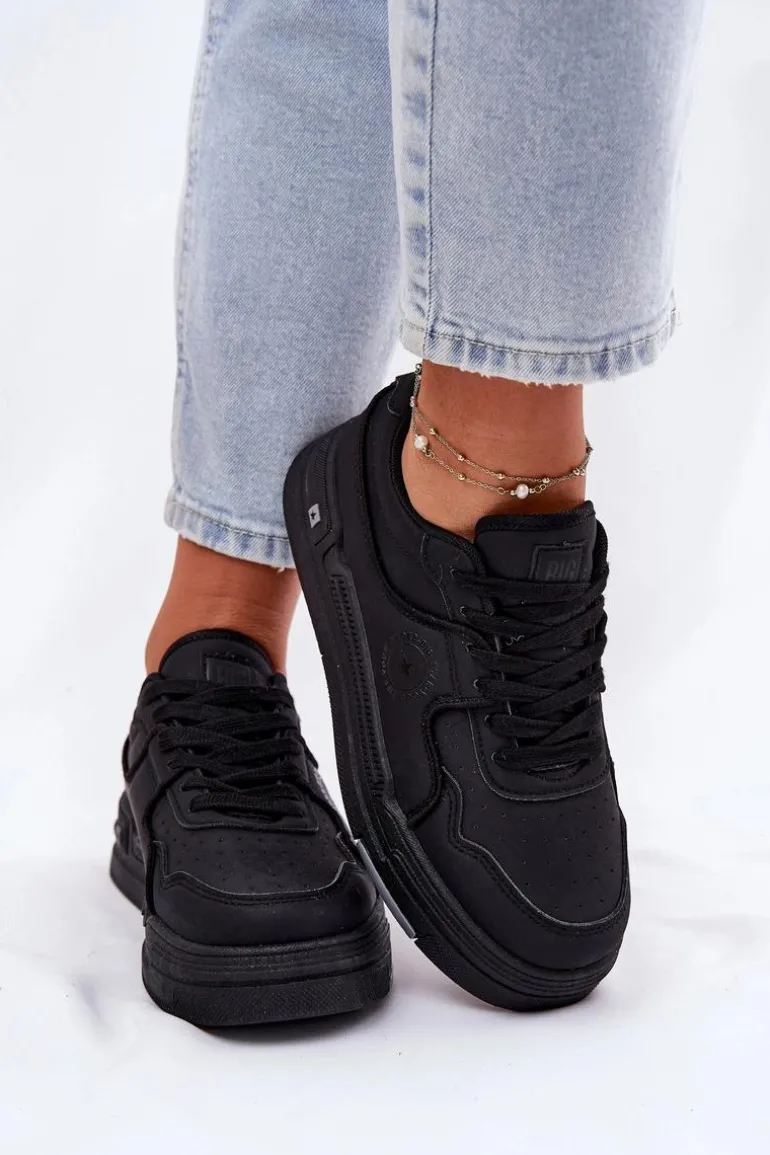 Niskie Sneakersy Damskie Big Star RR274A311 HI-POLY SYSTEM Czarne