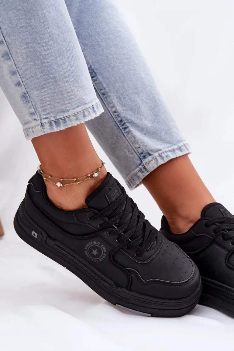 Niskie Sneakersy Damskie Big Star RR274A311 HI-POLY SYSTEM Czarne