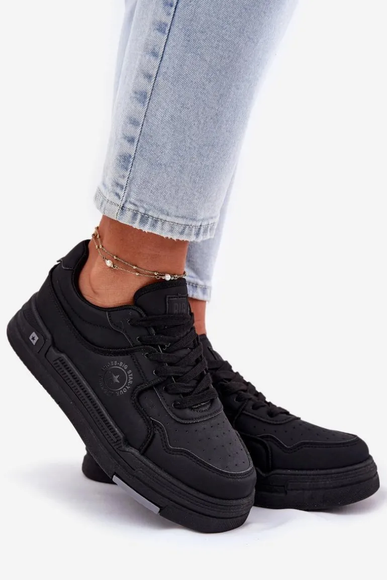 Niskie Sneakersy Damskie Big Star RR274A311 HI-POLY SYSTEM Czarne