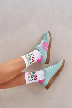 Niskie Sneakersy Damskie Z Eko Skóry Miętowe Nonalorin