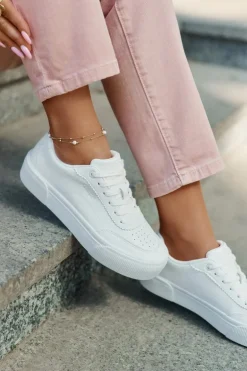 Niskie Sneakersy Z Eko Skóry Big Star RR274303 Białe