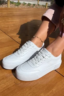 Niskie Sneakersy Z Eko Skóry Big Star RR274303 Białe