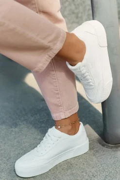 Niskie Sneakersy Z Eko Skóry Big Star RR274303 Białe