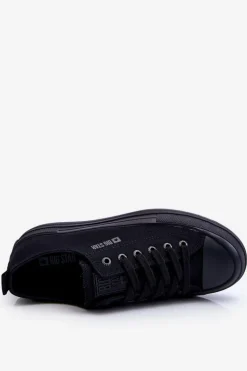 Niskie Sznurowane Tenisówki Big Star LL274967 Czarne