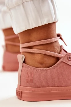 Niskie Tenisówki Big Star JJ274005 Ciemnoróżowe