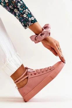 Niskie Tenisówki Big Star JJ274005 Ciemnoróżowe