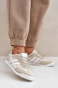 Niskie Tenisówki Trampki Damskie Beżowe Eezore