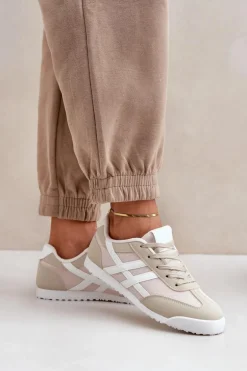 Niskie Tenisówki Trampki Damskie Beżowe Eezore