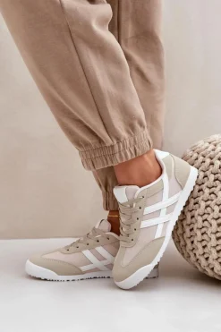 Niskie Tenisówki Trampki Damskie Beżowe Eezore