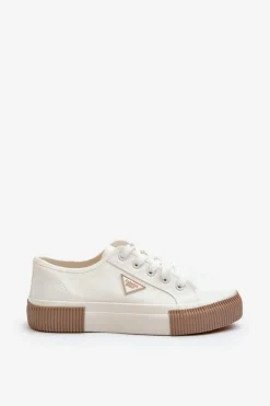 Niskie Trampki Damskie Białe Enalae