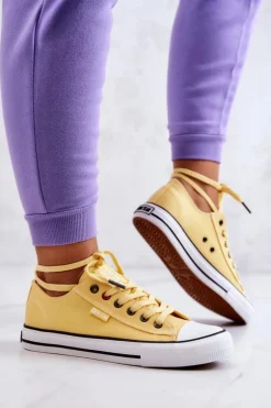 Niskie Trampki Damskie Big Star JJ274A002 Żółte