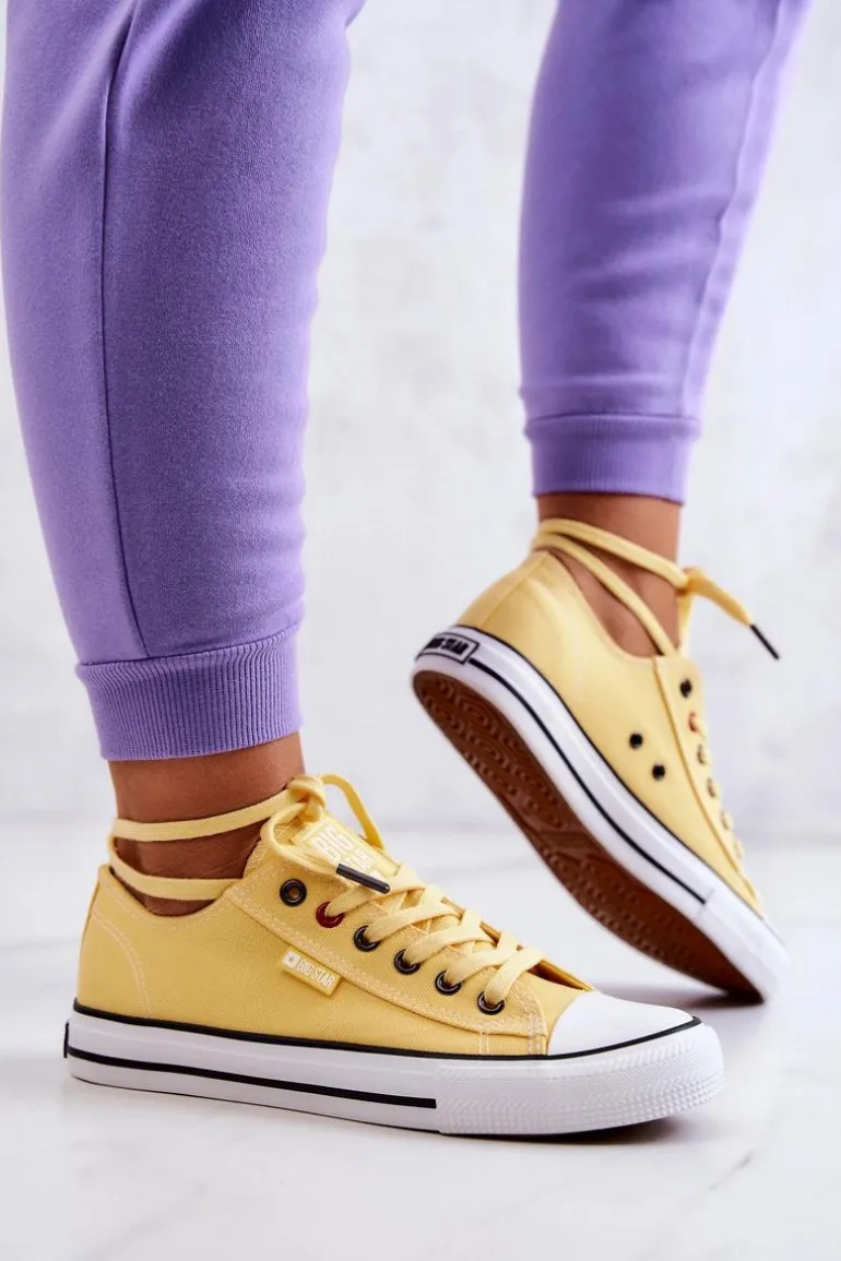 Niskie Trampki Damskie Big Star JJ274A002 Żółte