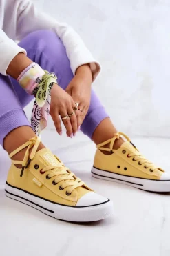 Niskie Trampki Damskie Big Star JJ274A002 Żółte