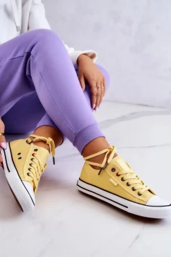 Niskie Trampki Damskie Big Star JJ274A002 Żółte