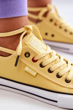 Niskie Trampki Damskie Big Star JJ274A002 Żółte