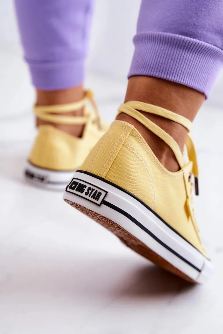 Niskie Trampki Damskie Big Star JJ274A002 Żółte